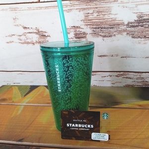 Starbucks green bubbly tumbler